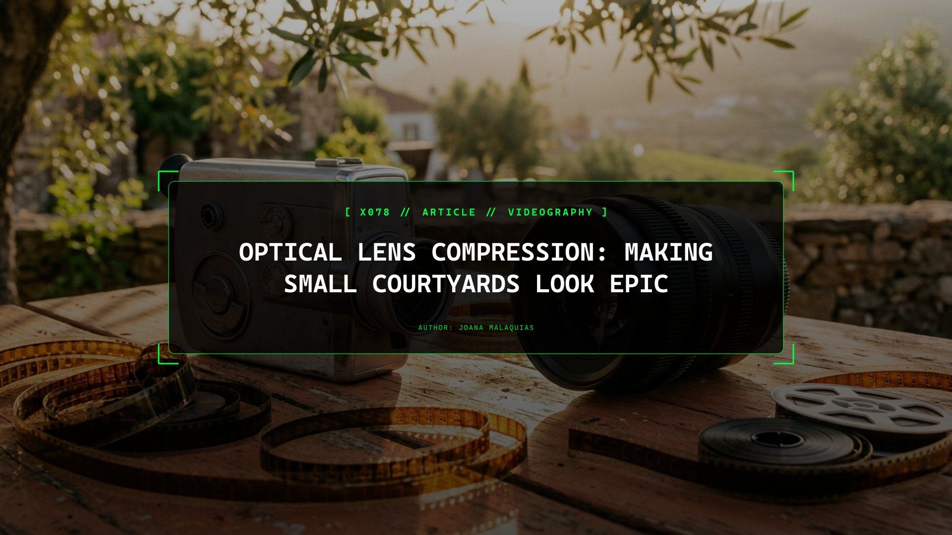 Optical Lens Compression: Making Small Courtyards Look Epic