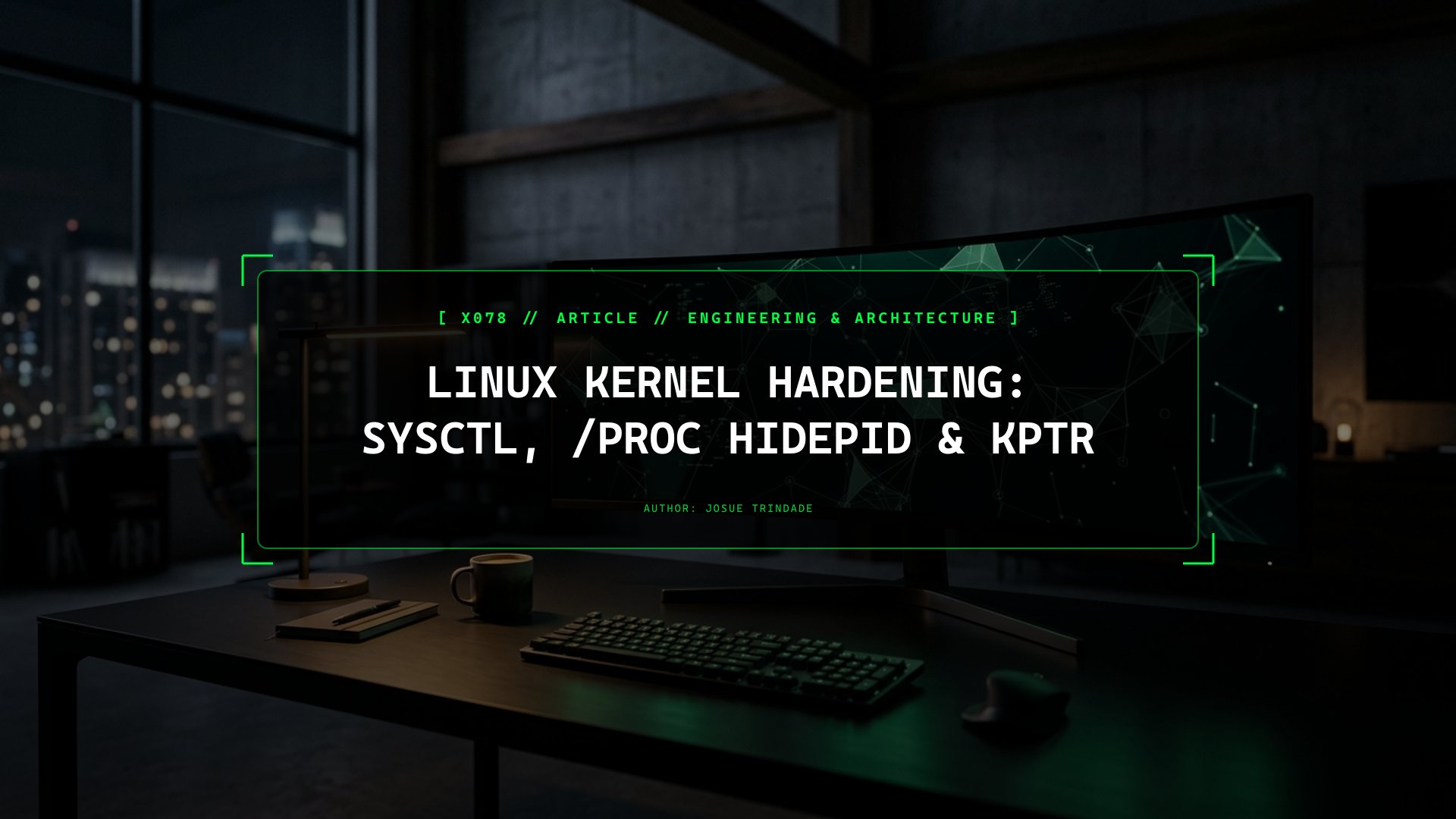 Hardening the Debian 13 Kernel Attack Surface via sysctl, BPF Lockdown, and /proc hidepid=invisible