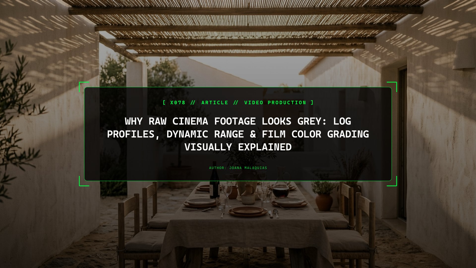 Why Raw Cinema Footage Looks Grey: Log Profiles, Dynamic Range & Film Color Grading Visually Explained