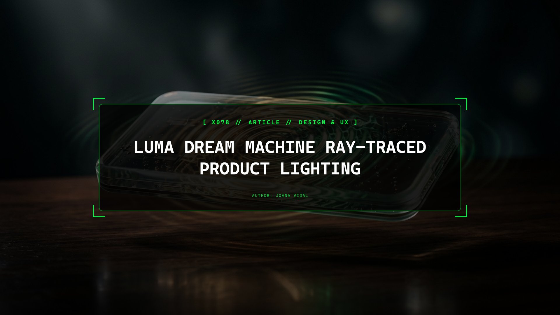 Directing Ray-Traced Product Lighting in Luma Dream Machine