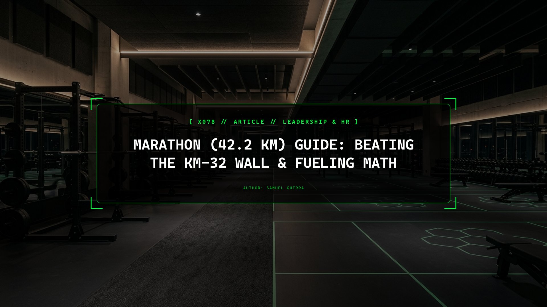 Engineering a 42.195 km Marathon Without Hitting the Wall: Glycogen Thermodynamics, Fat Oxidation, and 21-Day Taper