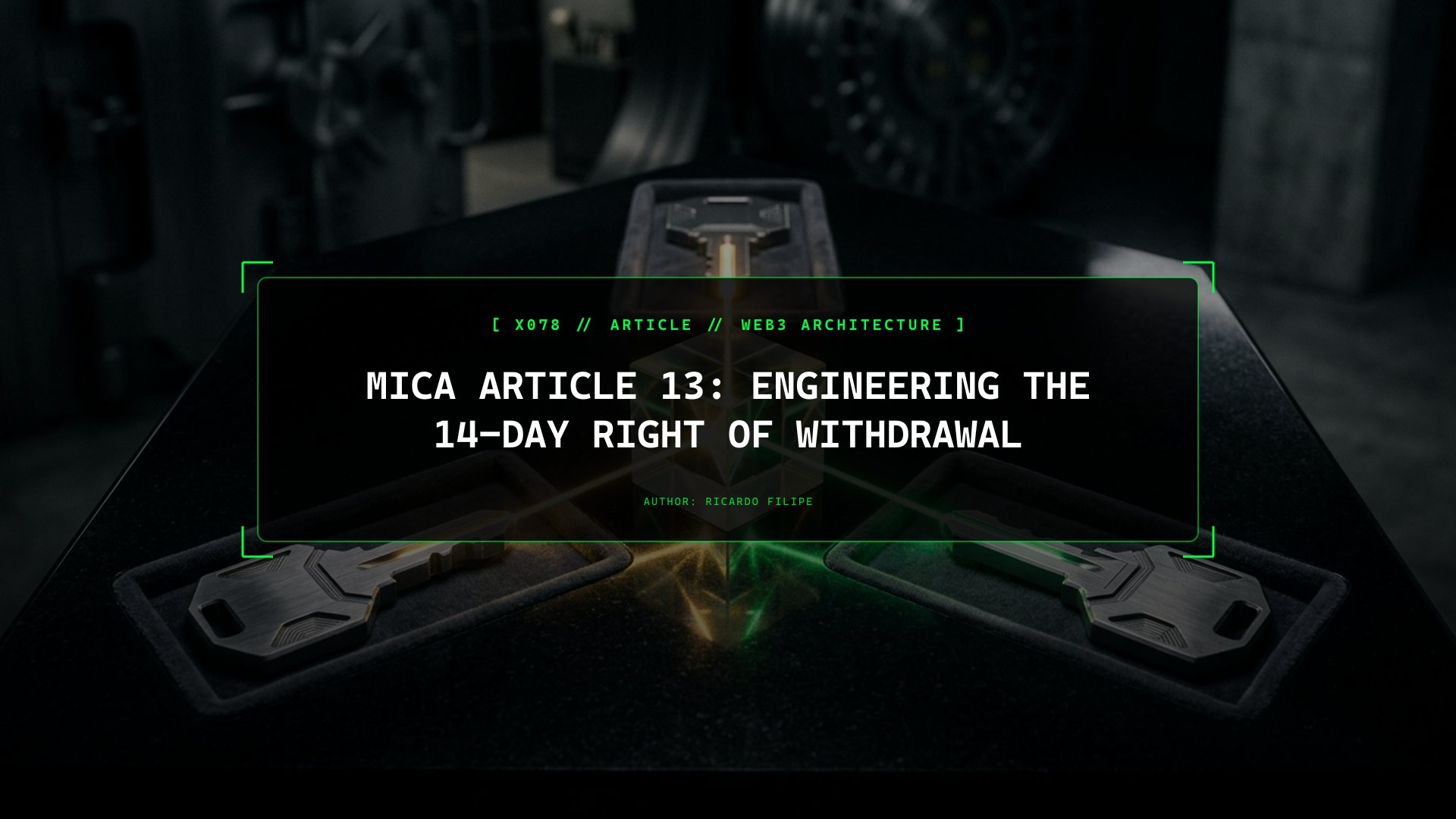 MiCA Article 13: Engineering the 14-Day Right of Withdrawal