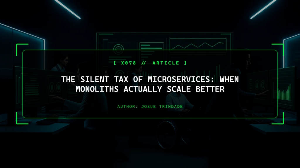 The Silent Tax of Microservices: When Monoliths Actually Scale Better