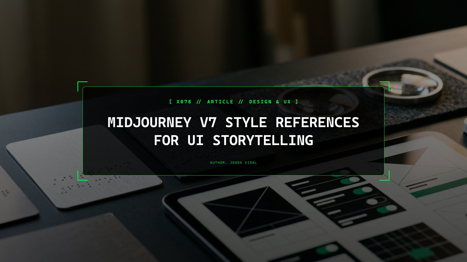 Midjourney v7 Style Reference & Character Sheets for UI Storytelling
