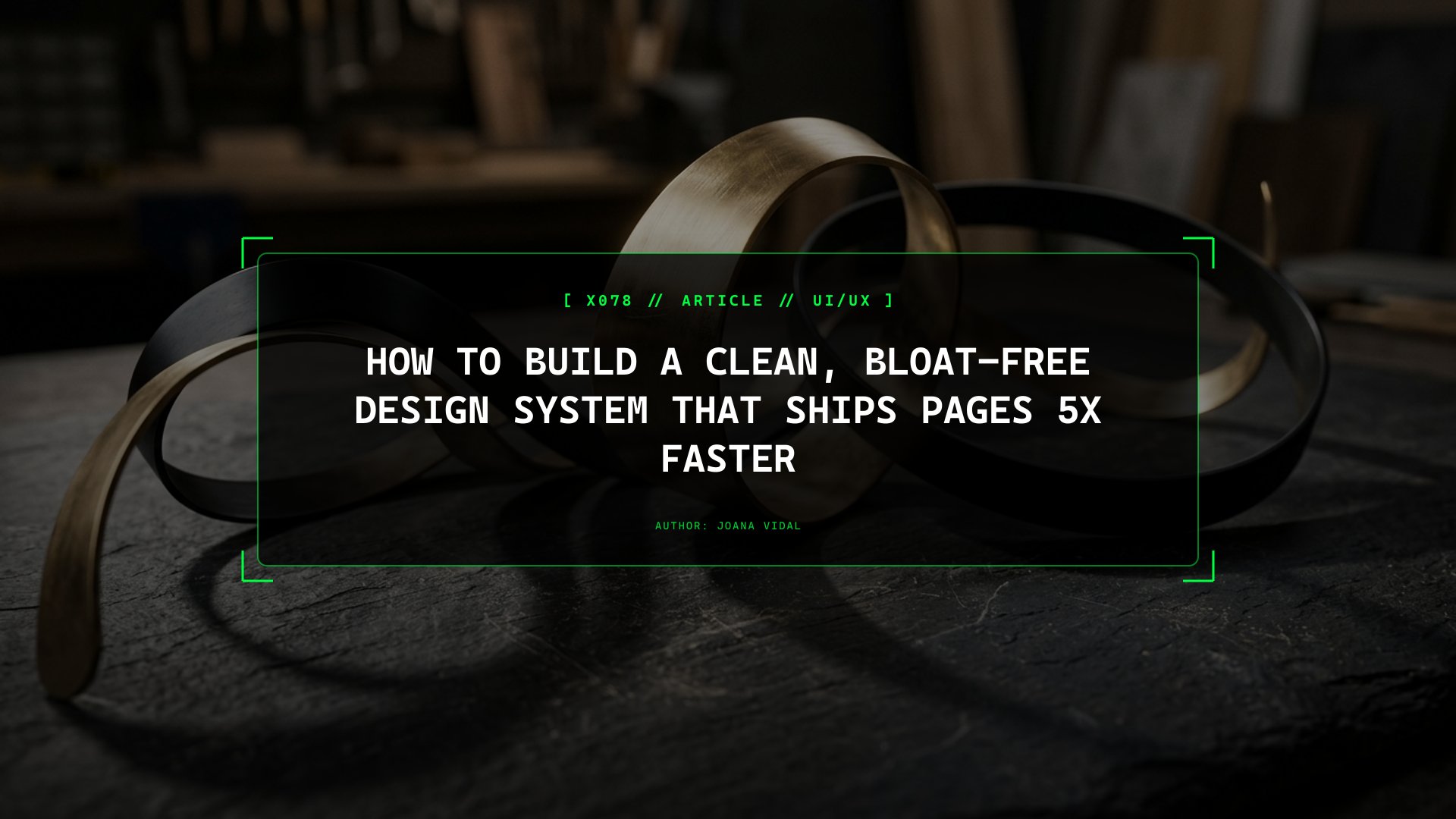 How to Build a Clean, Bloat-Free Design System That Ships Pages 5x Faster