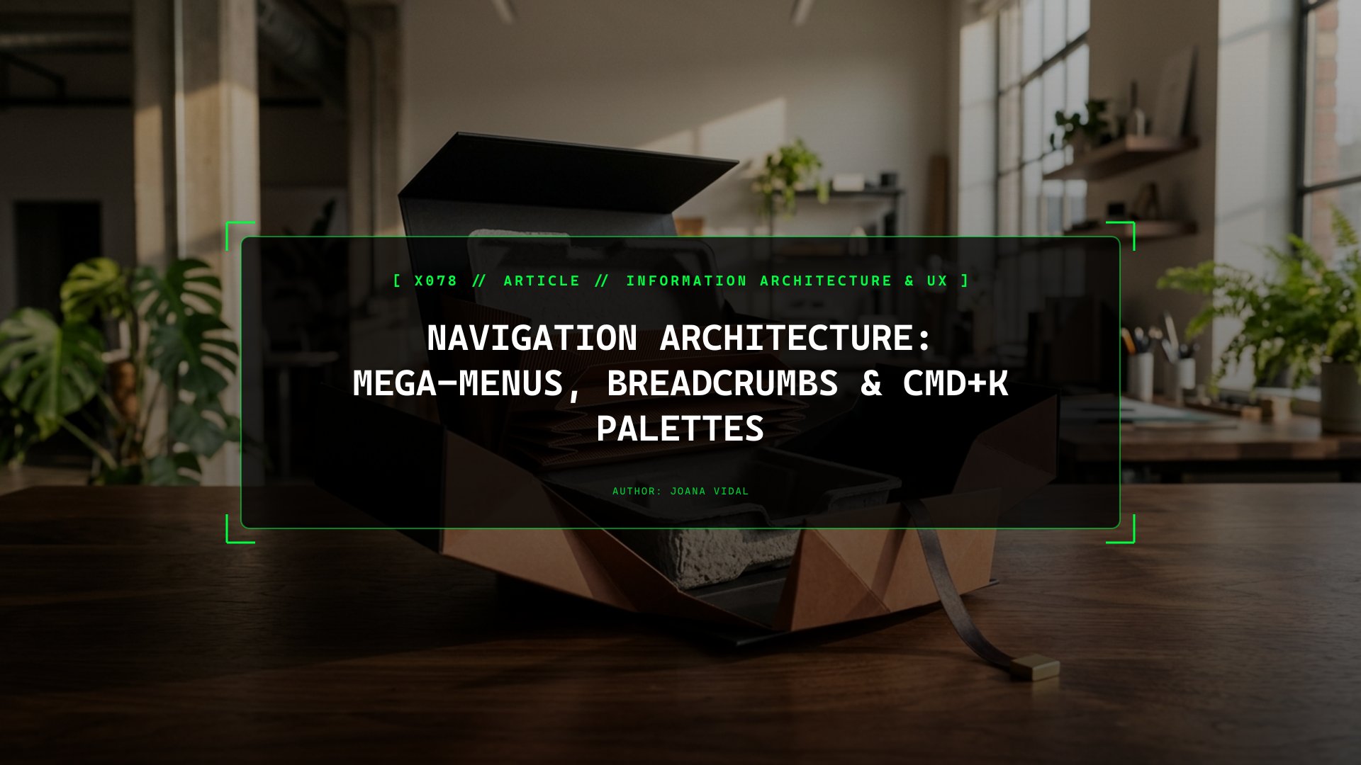 Navigation Architecture: Mega-Menus, Breadcrumbs & Cmd+K Palettes