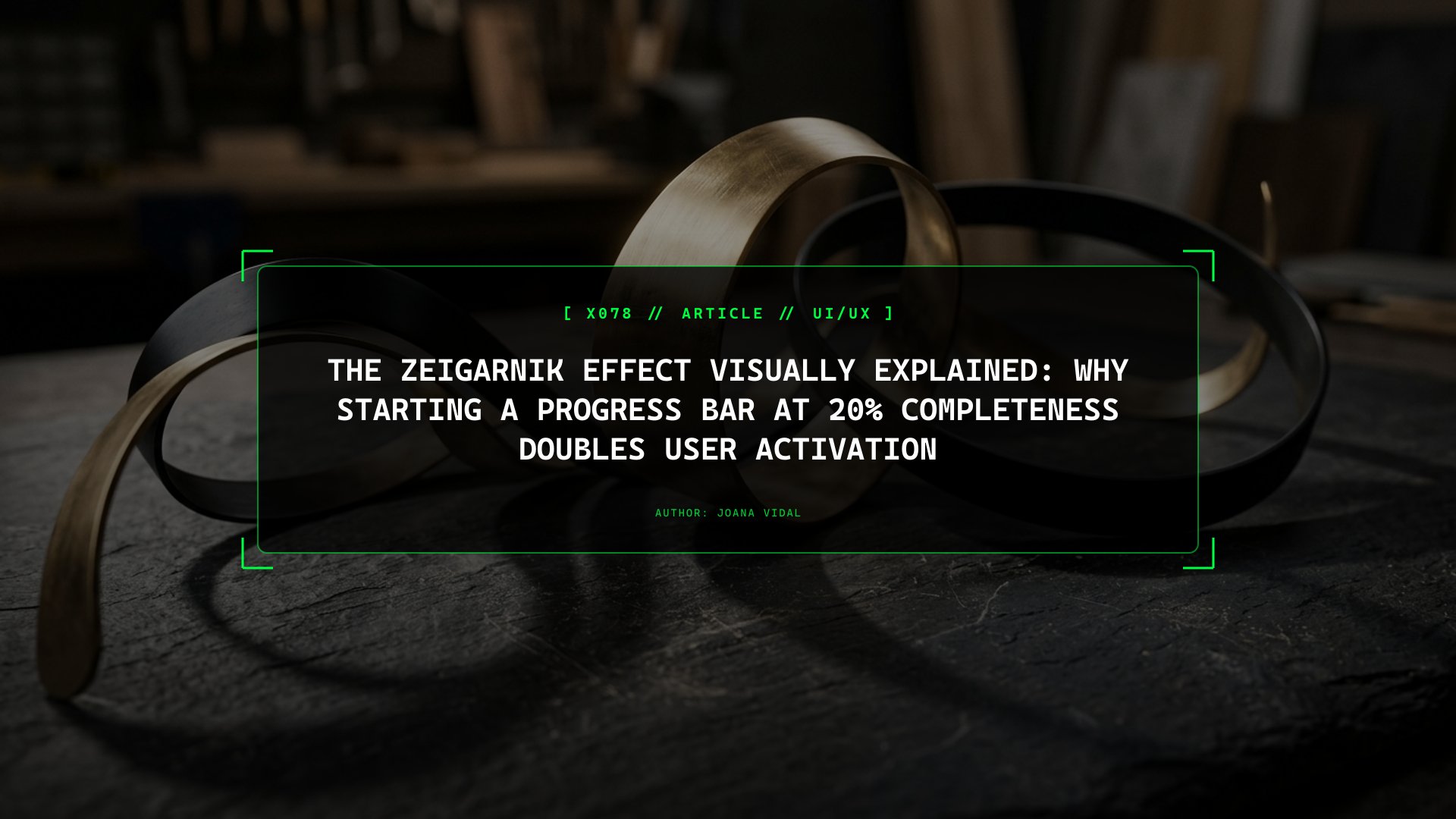 The Zeigarnik Effect Visually Explained: Why Starting a Progress Bar at 20% Completeness Doubles User Activation