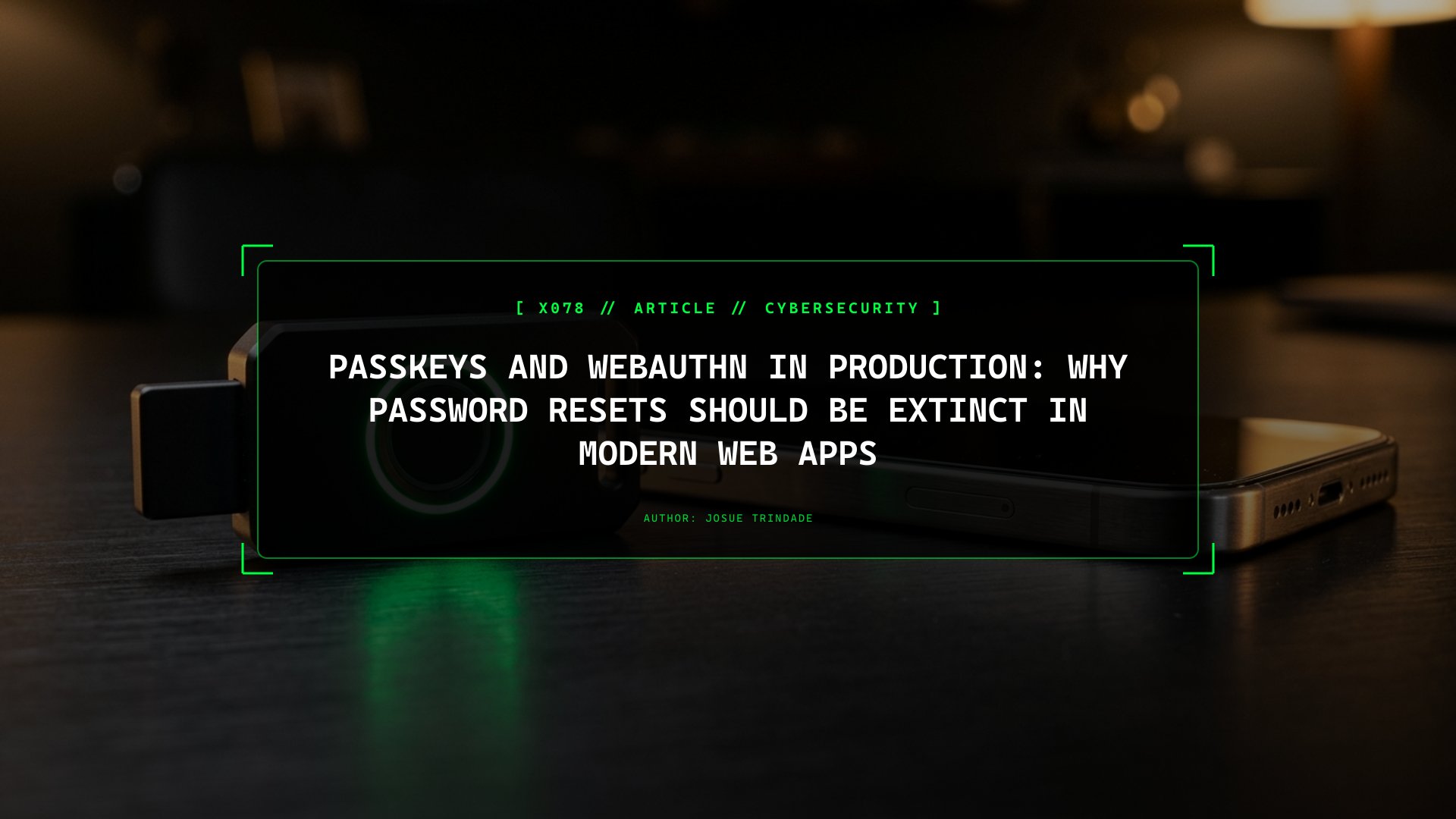 Passkeys and WebAuthn in Production: Why Password Resets Should Be Extinct in Modern Web Apps