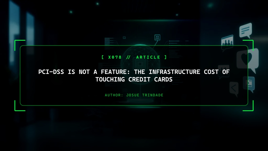 PCI-DSS is Not a Feature: The Infrastructure Cost of Touching Credit Cards