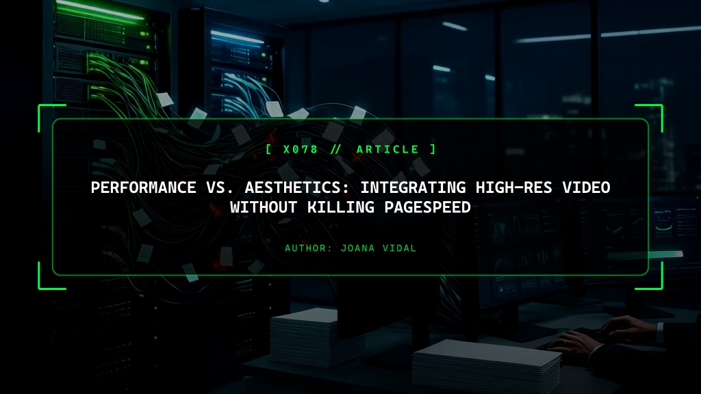 Performance vs. Aesthetics: How to Integrate High-Res Video Without Violently Killing Your PageSpeed