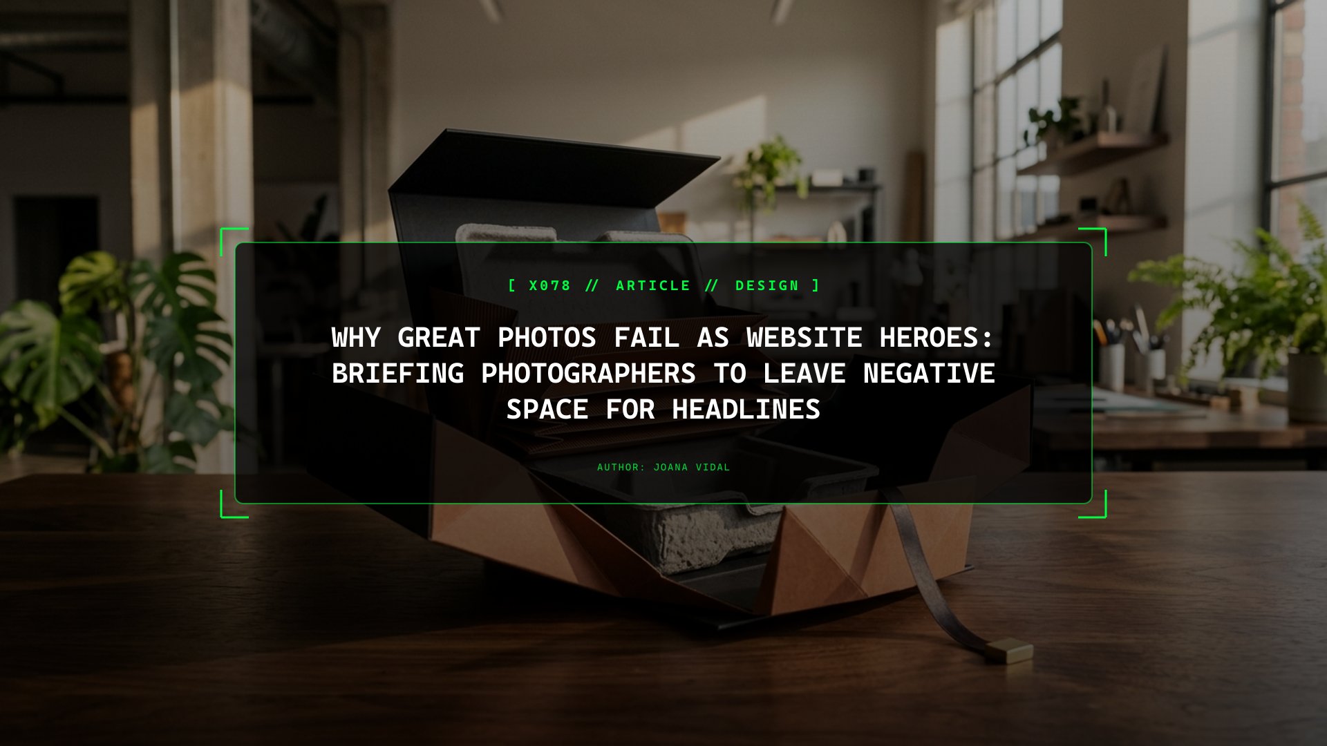 Why Great Photos Fail as Website Heroes: Briefing Photographers to Leave Negative Space for Headlines