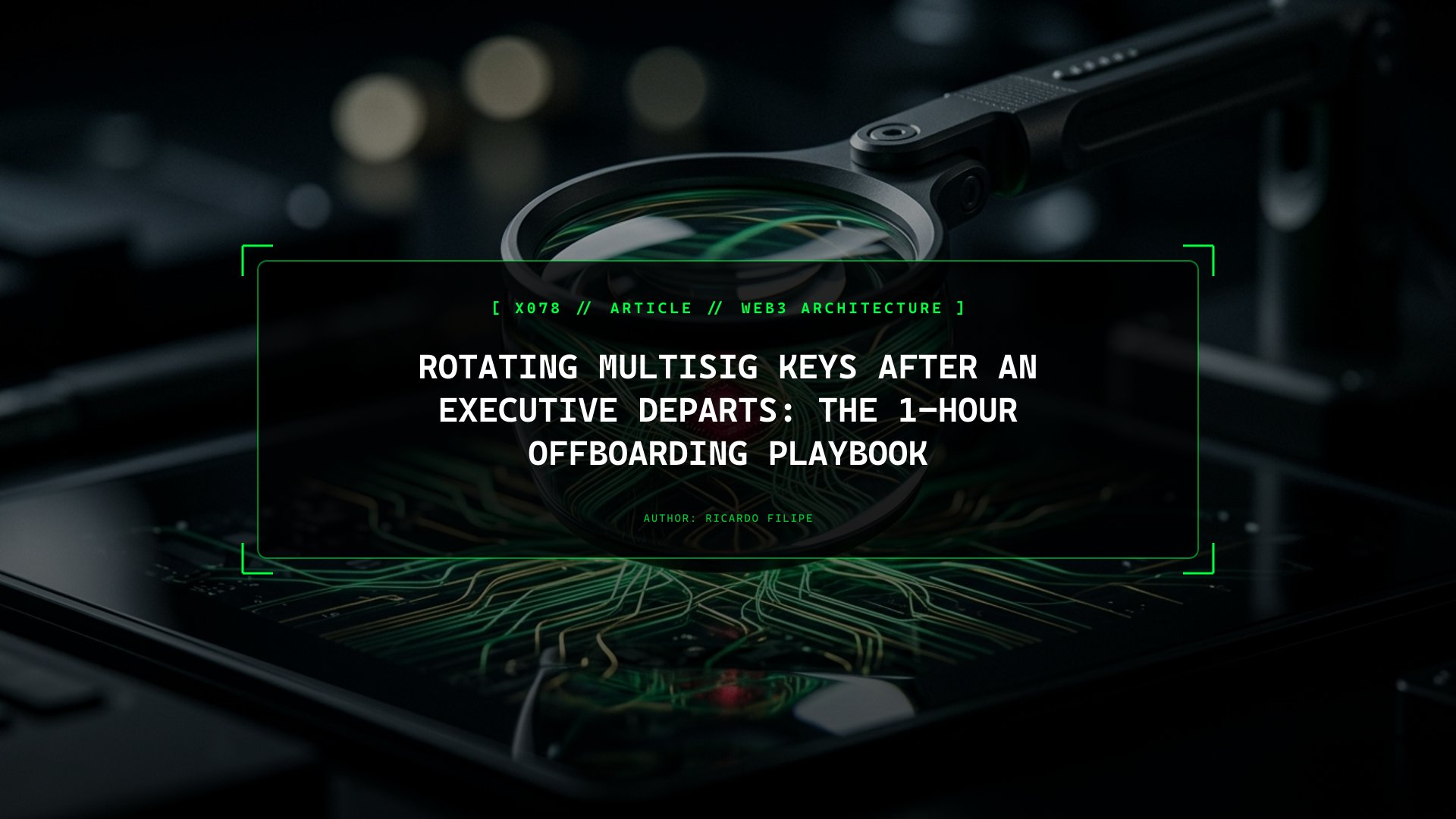 Rotating Multisig Keys After an Executive Departs: The 1-Hour Offboarding Playbook