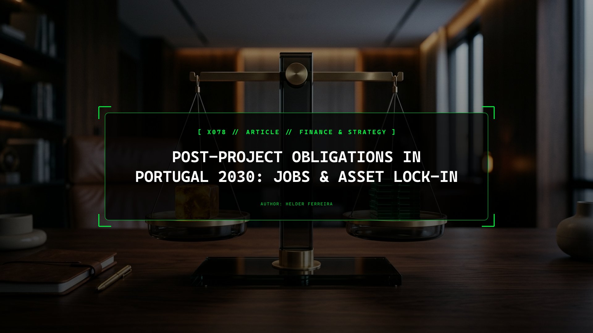 Post-Project Obligations in Portugal 2030: Jobs & Asset Lock-In