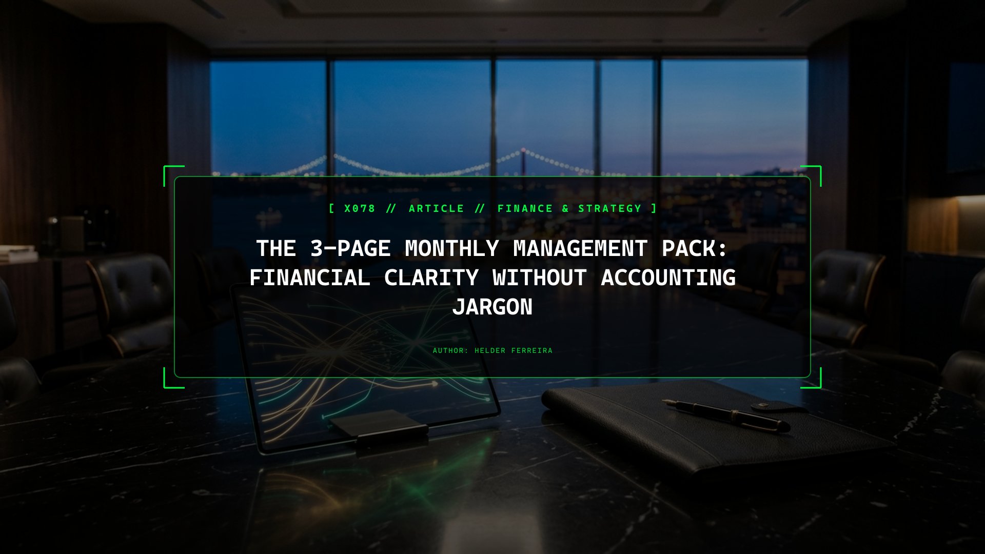 The 3-Page Monthly Management Pack: Financial Clarity Without Accounting Jargon