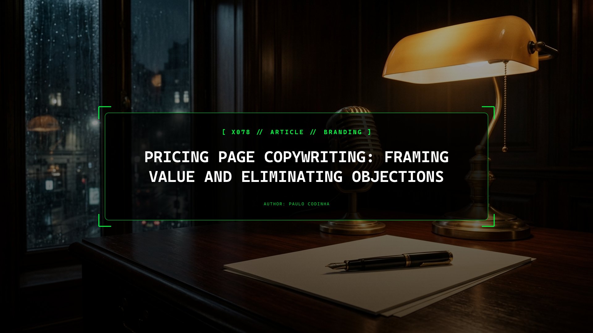 Writing Pricing Page Copy That Defends Your Margin: Value Framing and Risk Reversal