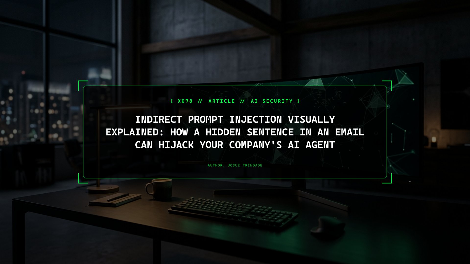 Indirect Prompt Injection Visually Explained: How a Hidden Sentence in an Email Can Hijack Your Company's AI Agent