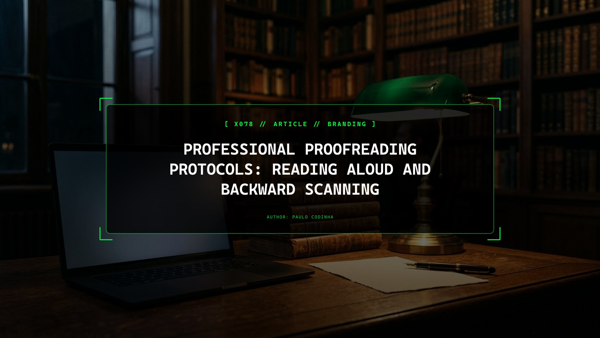 Why Your Brain Skips Your Own Typos: Professional Proofreading Protocols Before Publishing