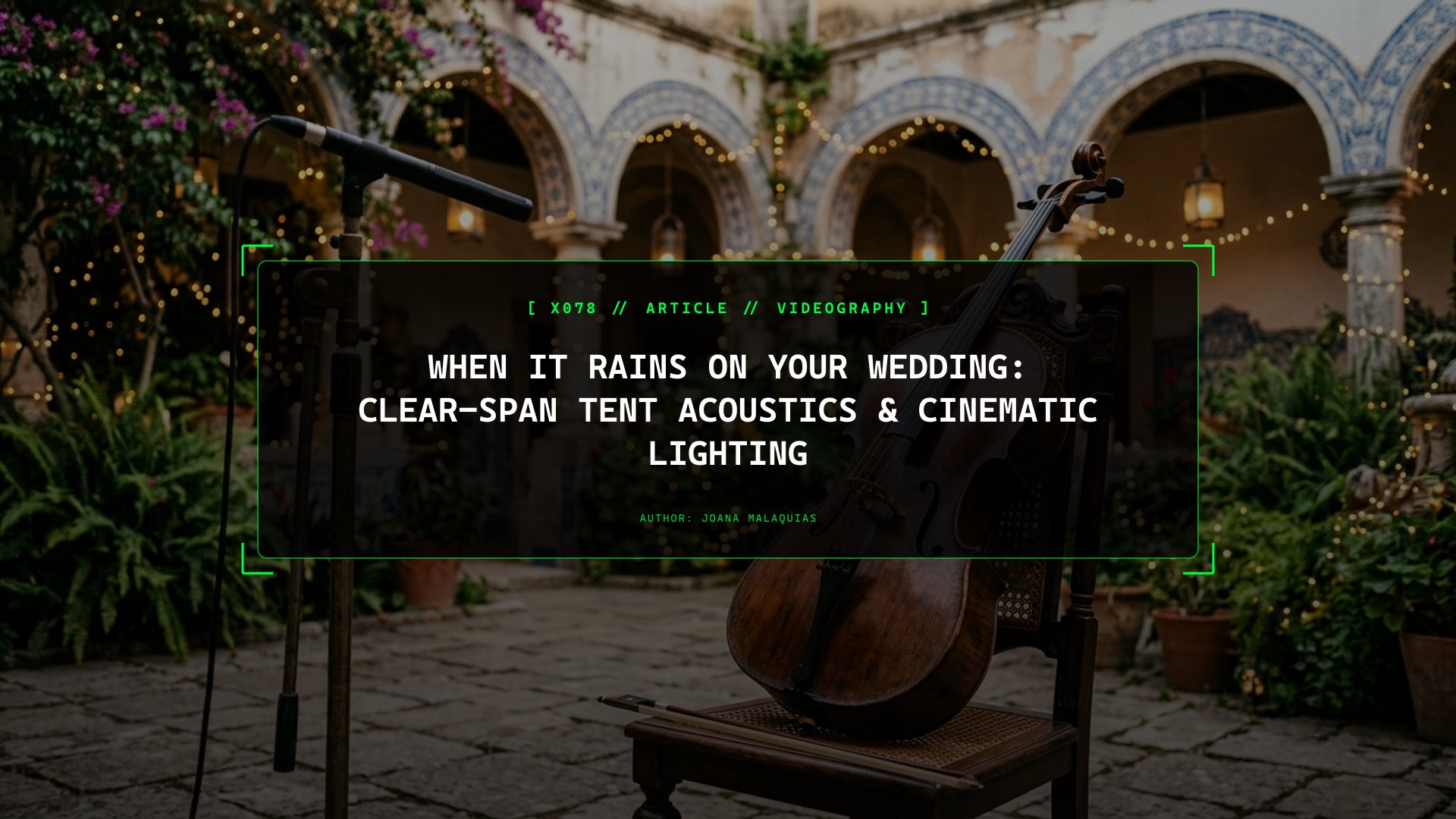 When It Rains on Your Wedding: Clear-Span Tent Acoustics & Cinematic Lighting