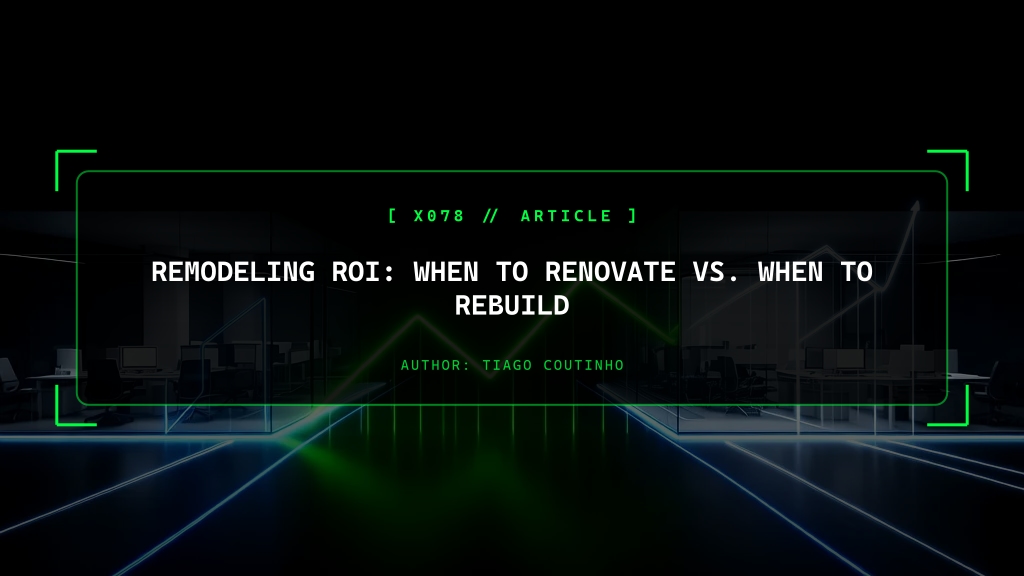 Remodeling ROI: When to Renovate vs. When to Rebuild