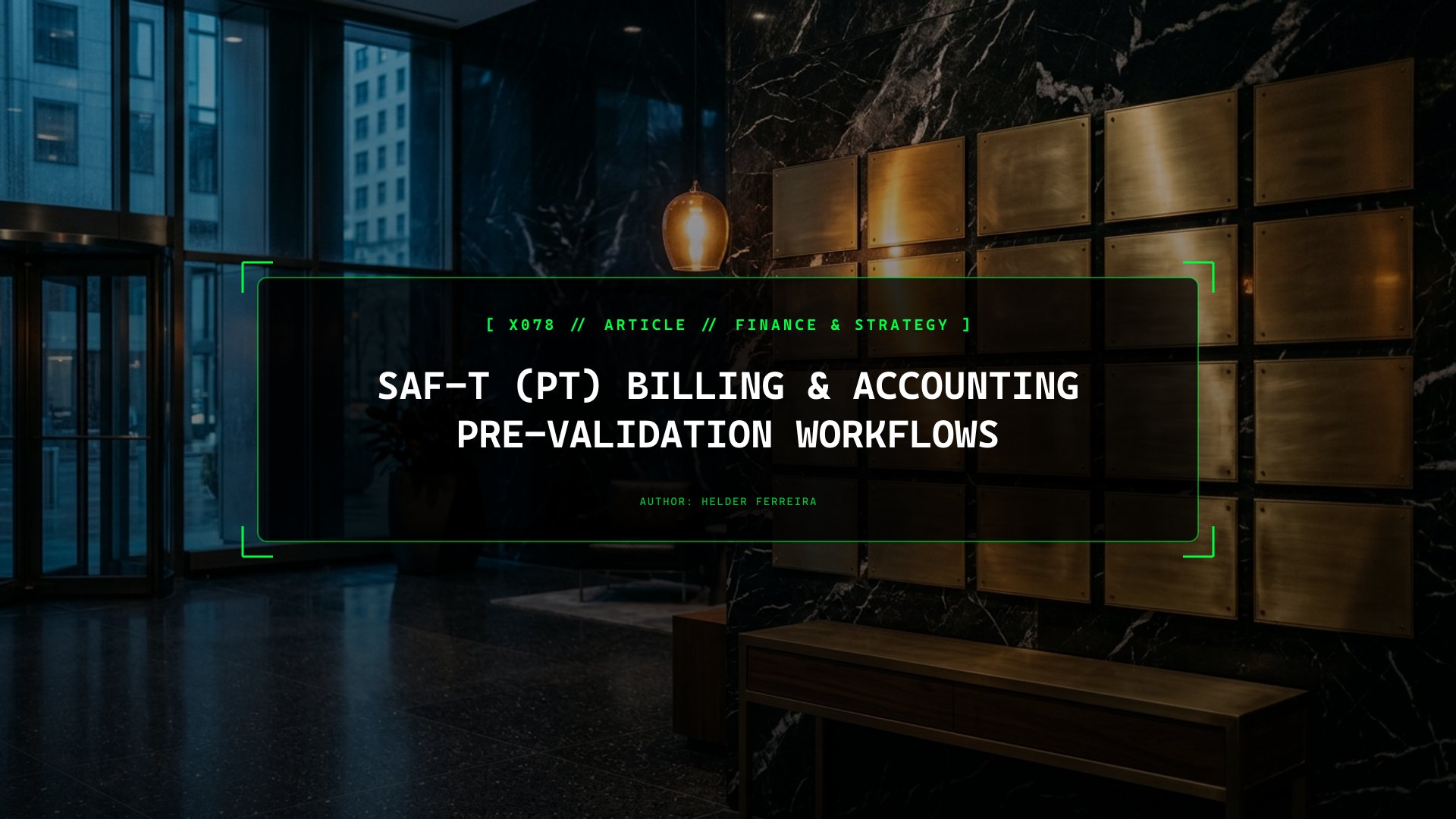 SAF-T (PT) Billing & Accounting Pre-Validation Workflows