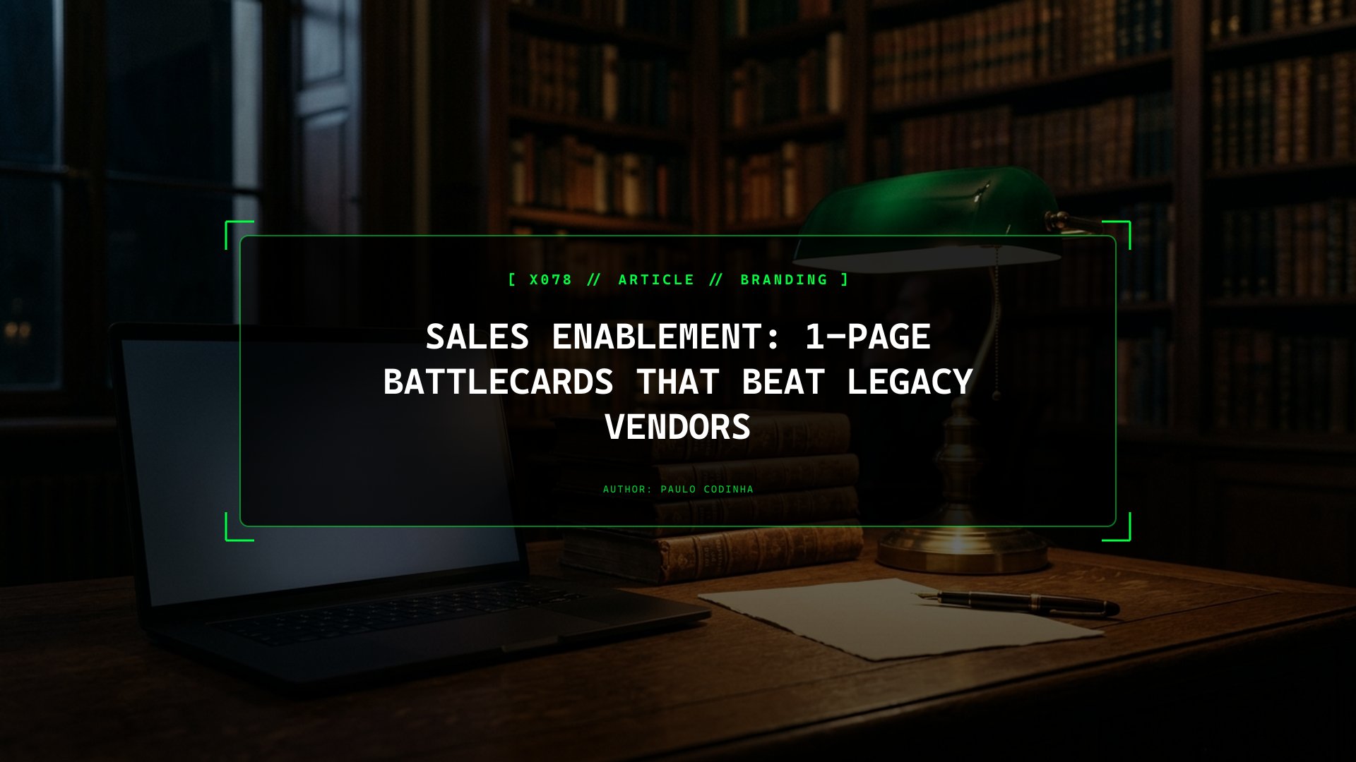 Sales Enablement: How to Build 1-Page Battlecards That Beat Entrenched Legacy Vendors