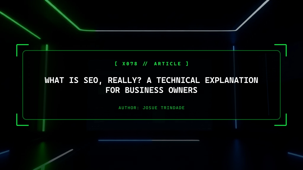 What Is SEO, Really? The Technical Truth Nobody Tells business owners