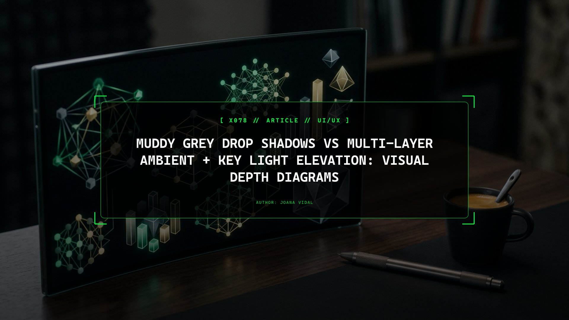 Muddy Grey Drop Shadows vs Multi-Layer Ambient + Key Light Elevation: Visual Depth Guide