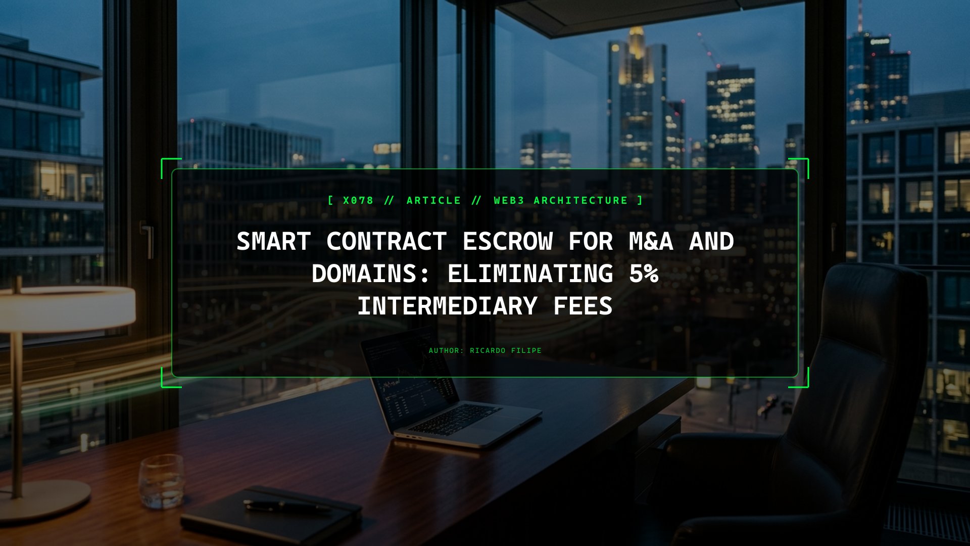 Smart Contract Escrow for M&A and Domains: Eliminating 5% Intermediary Fees
