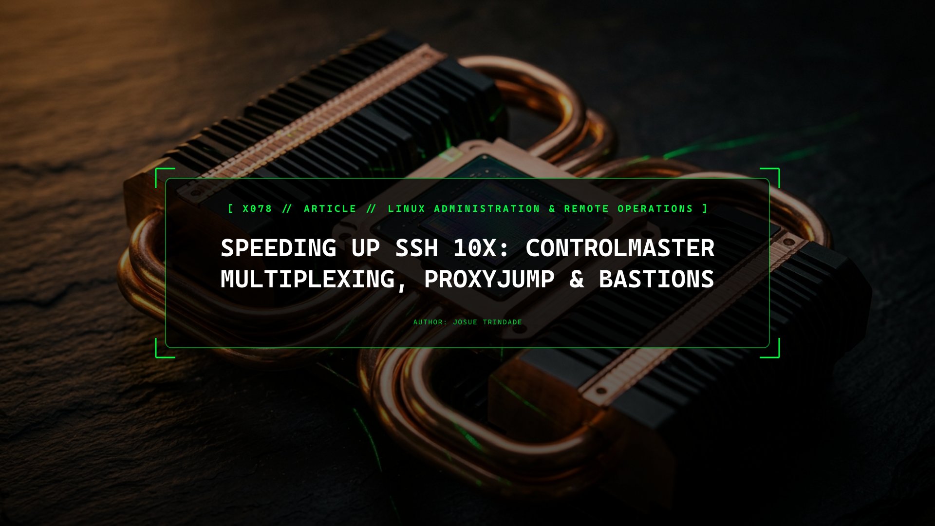Speeding Up SSH 10x: ControlMaster Multiplexing, ProxyJump & Bastions