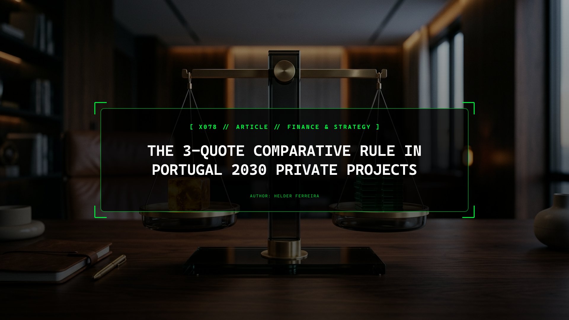 The 3-Quote Comparative Rule in Portugal 2030 Private Projects