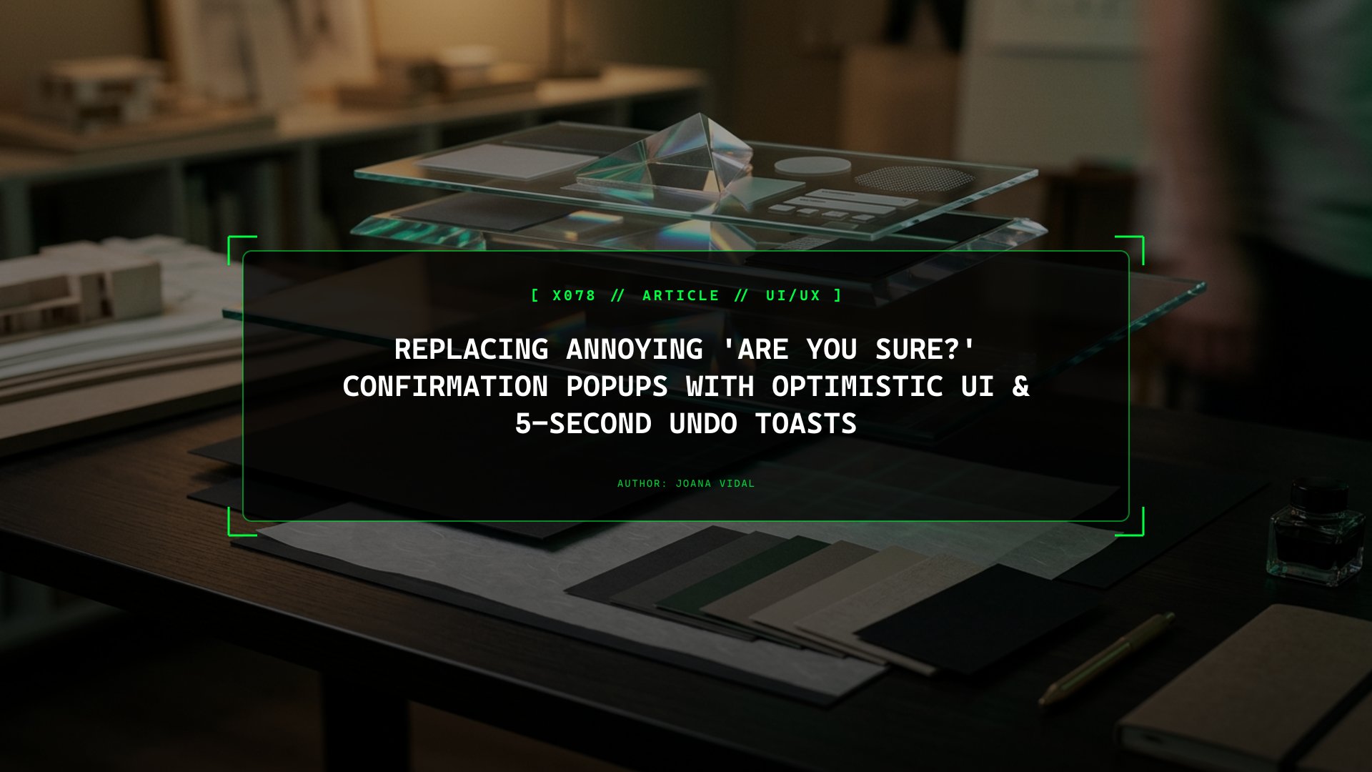 Replacing Annoying 'Are You Sure?' Confirmation Popups with Optimistic UI & 5-Second Undo Toasts