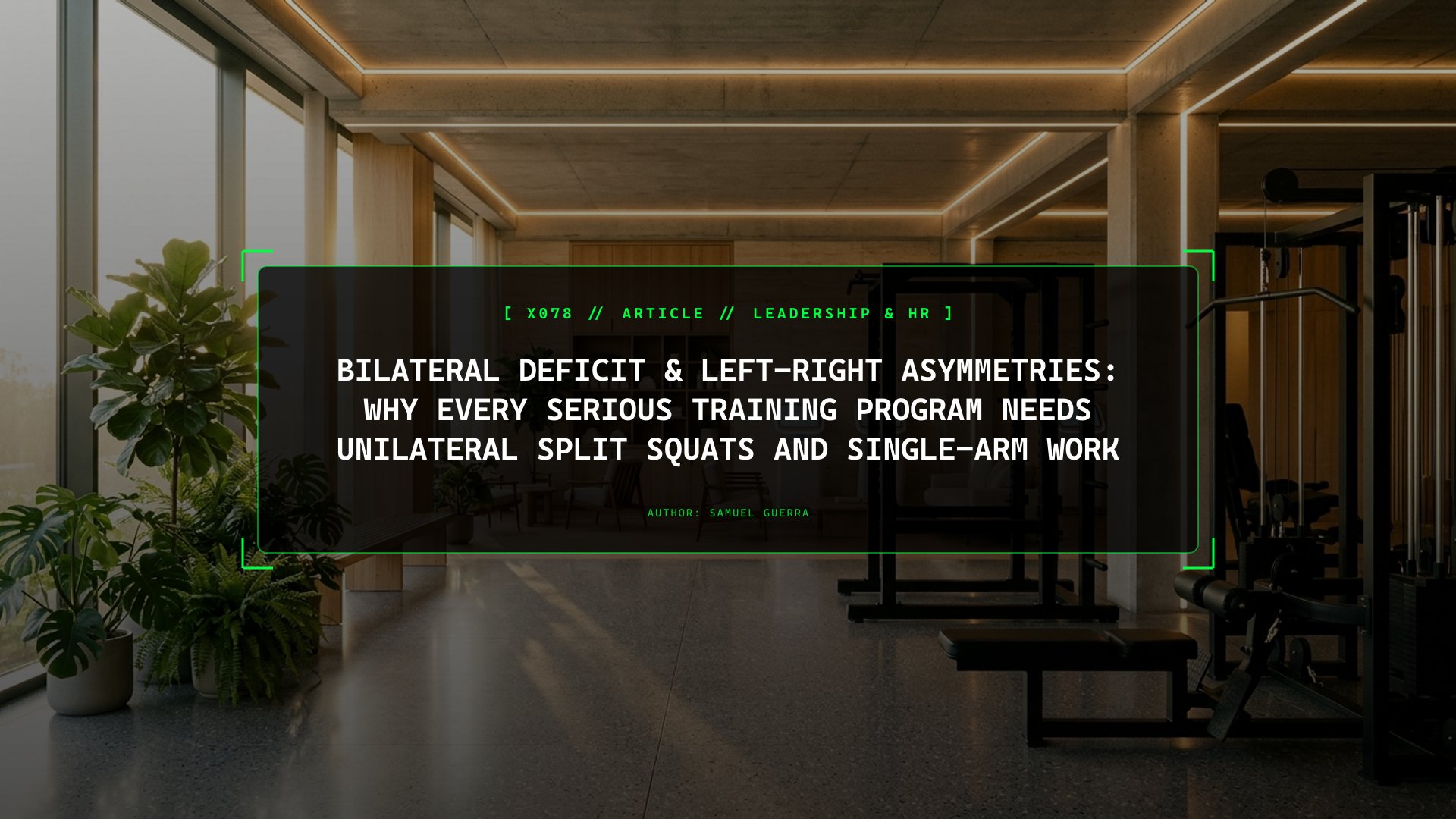 Bilateral Deficit & Left-Right Asymmetries: Why Every Serious Training Program Needs Unilateral Split Squats and Single-Arm Work