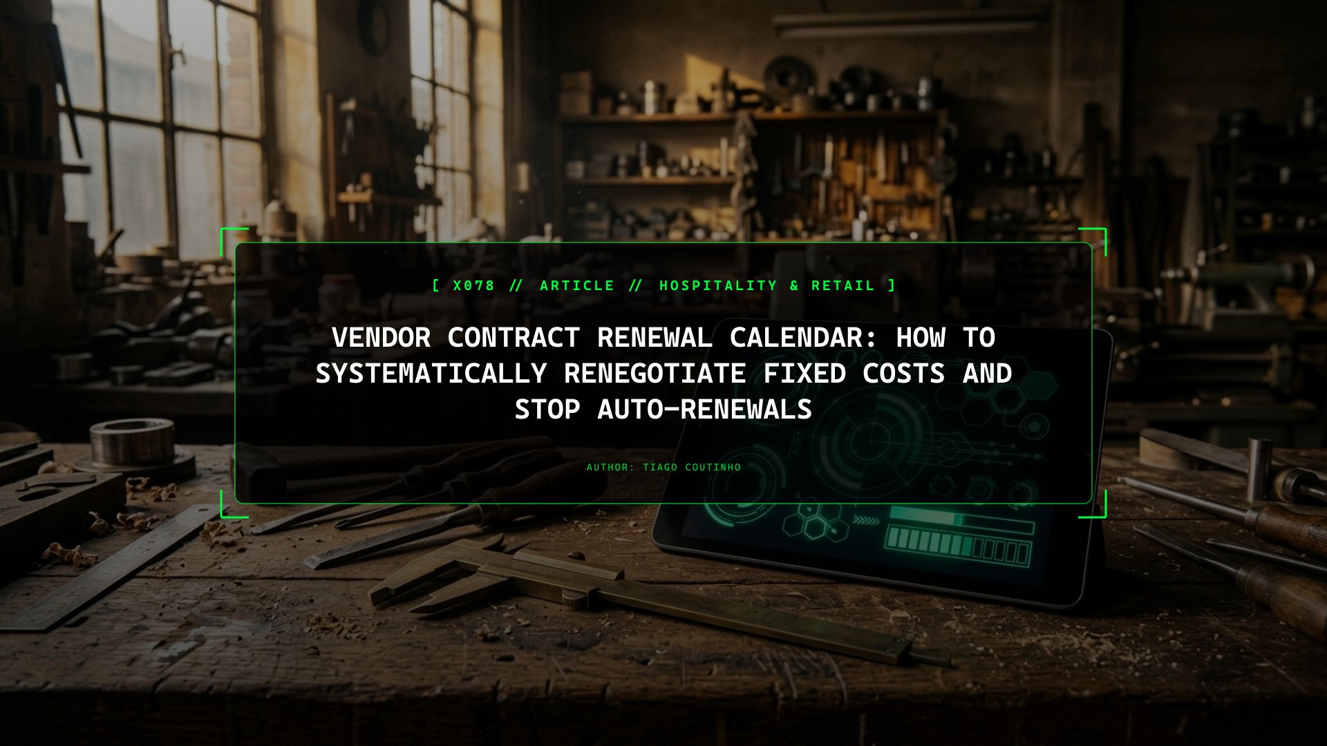 Vendor Contract Renewal Calendar: How to Systematically Renegotiate Fixed Costs and Stop Auto-Renewals