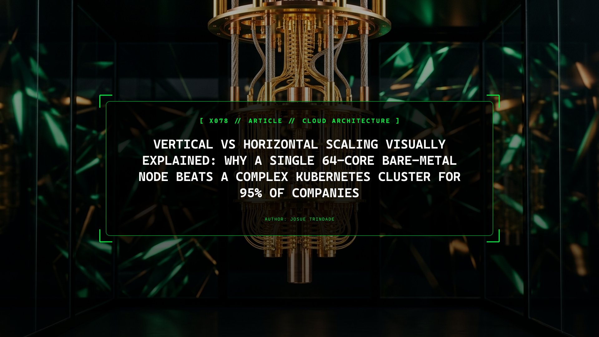 Vertical vs Horizontal Scaling Visually Explained: Why a Single 64-Core Bare-Metal Node Beats a Complex Kubernetes Cluster for 95% of Companies
