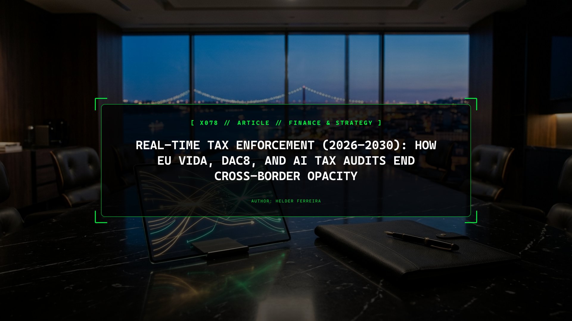 Real-Time Tax Enforcement (2026–2030): How EU ViDA, DAC8, and AI Tax Audits End Cross-Border Opacity