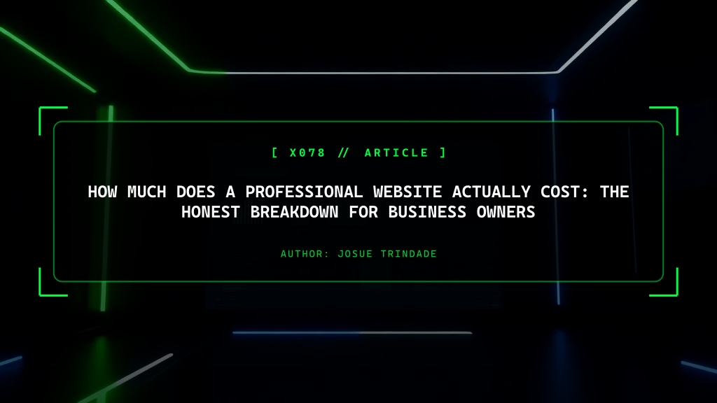 How Much Does a Professional Website Actually Cost in 2026