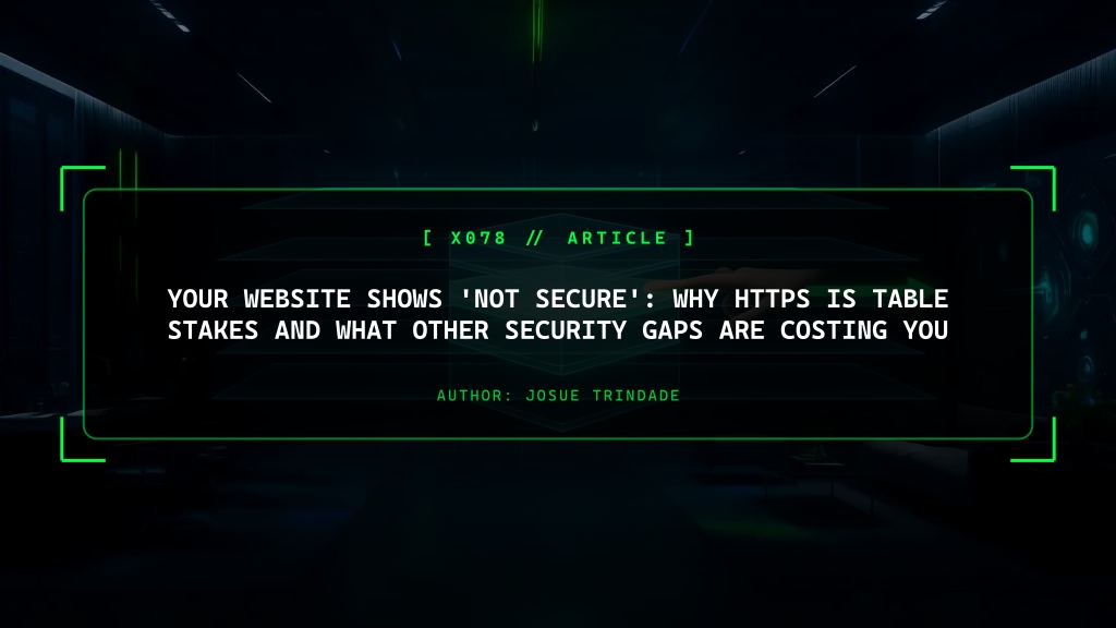 Why 'Not Secure' Is Just the Beginning: Website Security Gaps That Cost Businesses Real Money