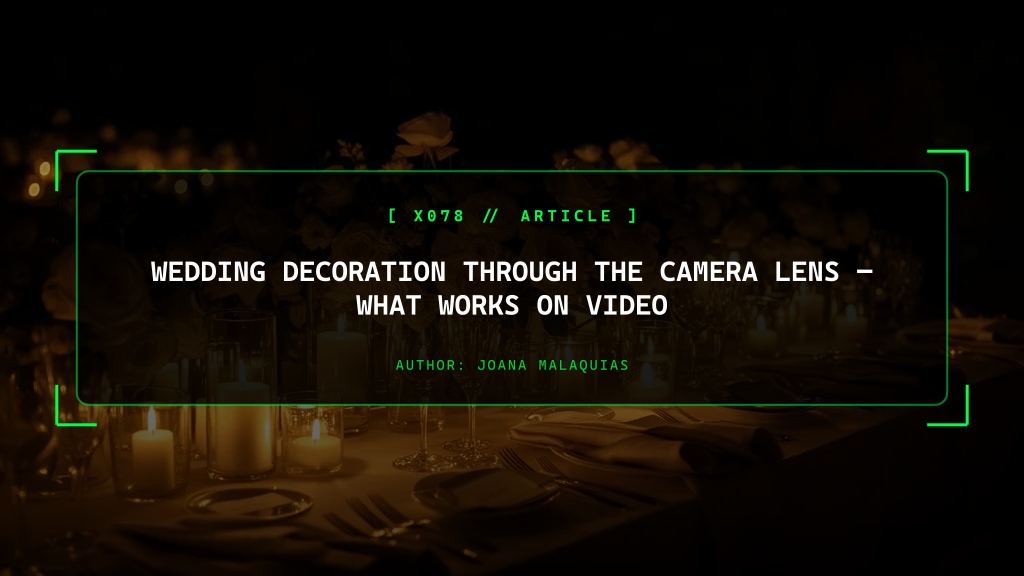 Wedding Decoration Through the Camera Lens