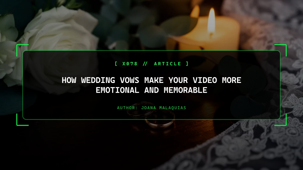 How Wedding Vows Make Your Video More Emotional and Memorable