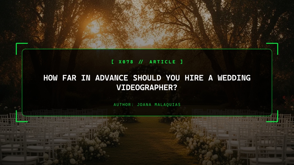 How Far in Advance Should You Hire a Wedding Videographer?