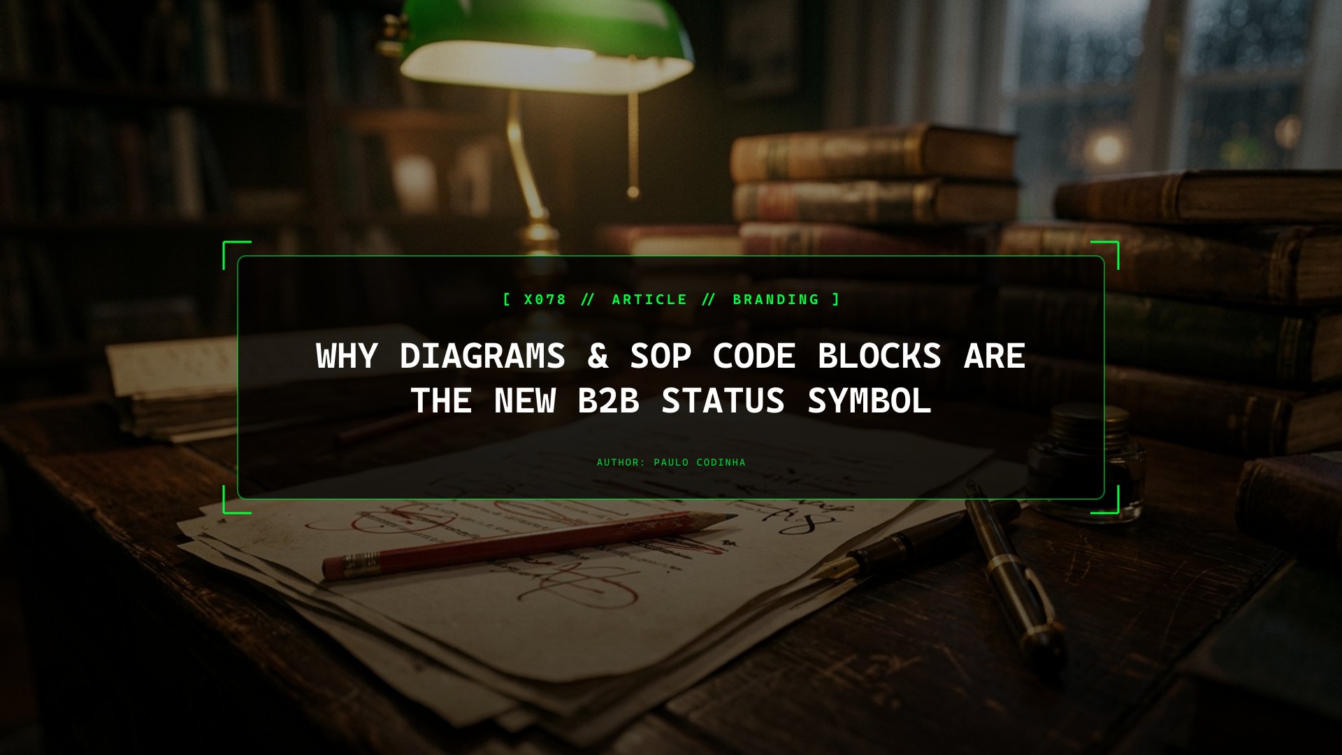 Why Breakdowns & SOP Code Blocks Are the New B2B Status Symbol