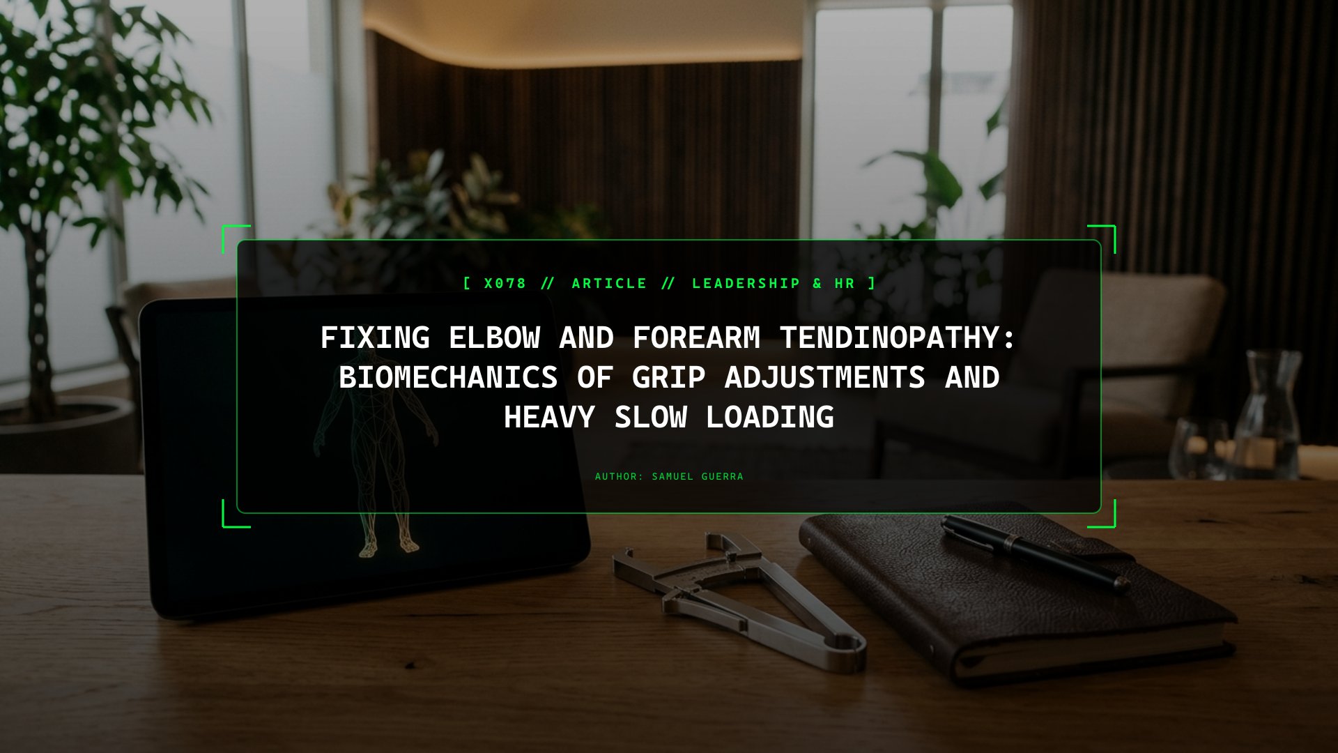 Fixing Elbow and Forearm Tendinopathy: Biomechanics of Grip Adjustments and Heavy Slow Loading