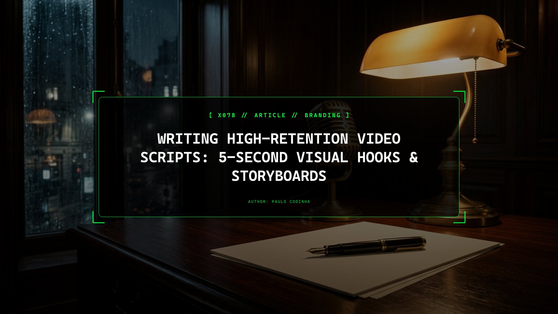 Writing Video Scripts That Hold Attention: Dual-Column Audio/Visual Storyboards & The 5-Second Hook