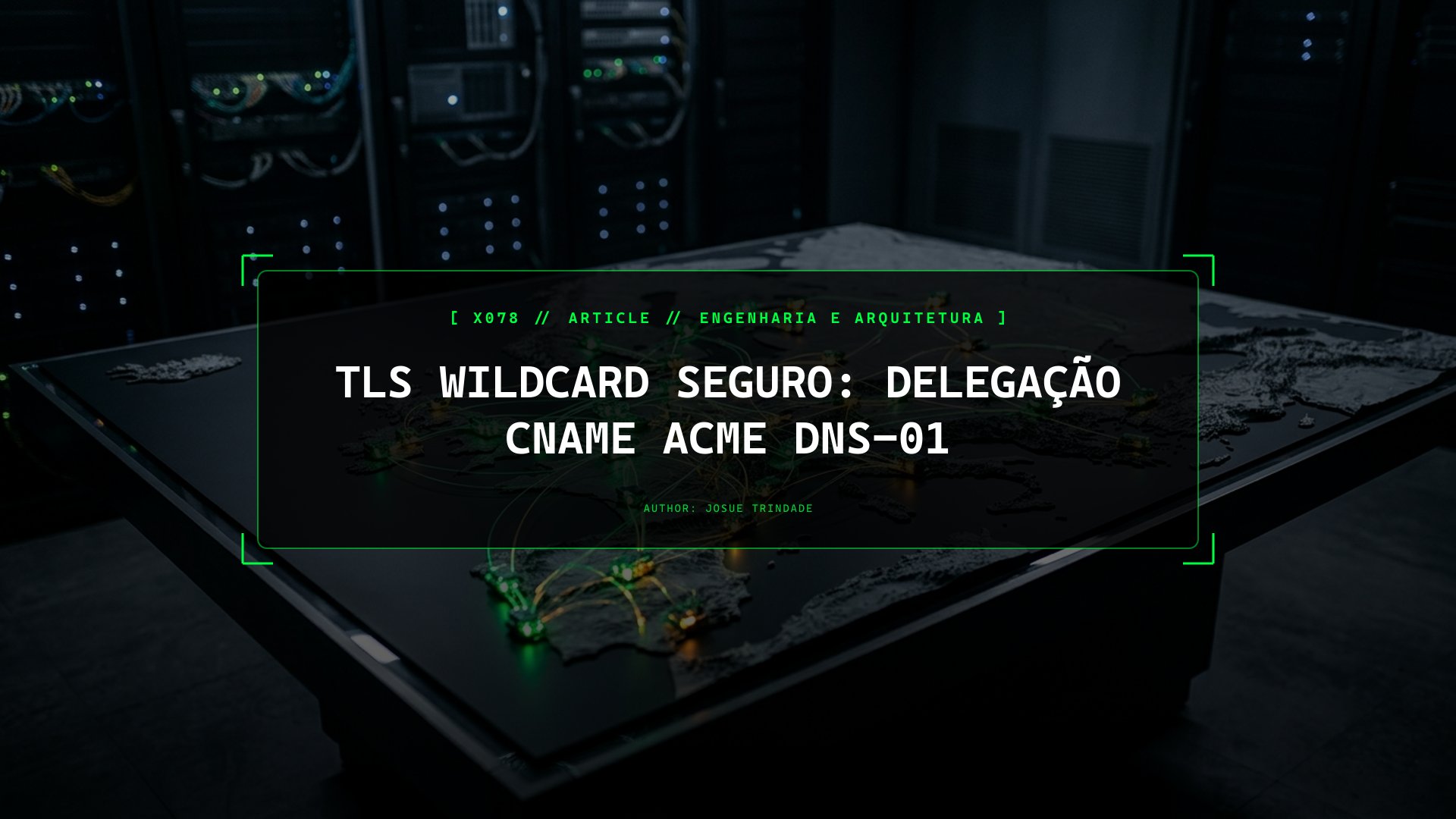 Como Automatizar Certificados TLS Wildcard Sem Expor Chaves da Zona DNS Principal