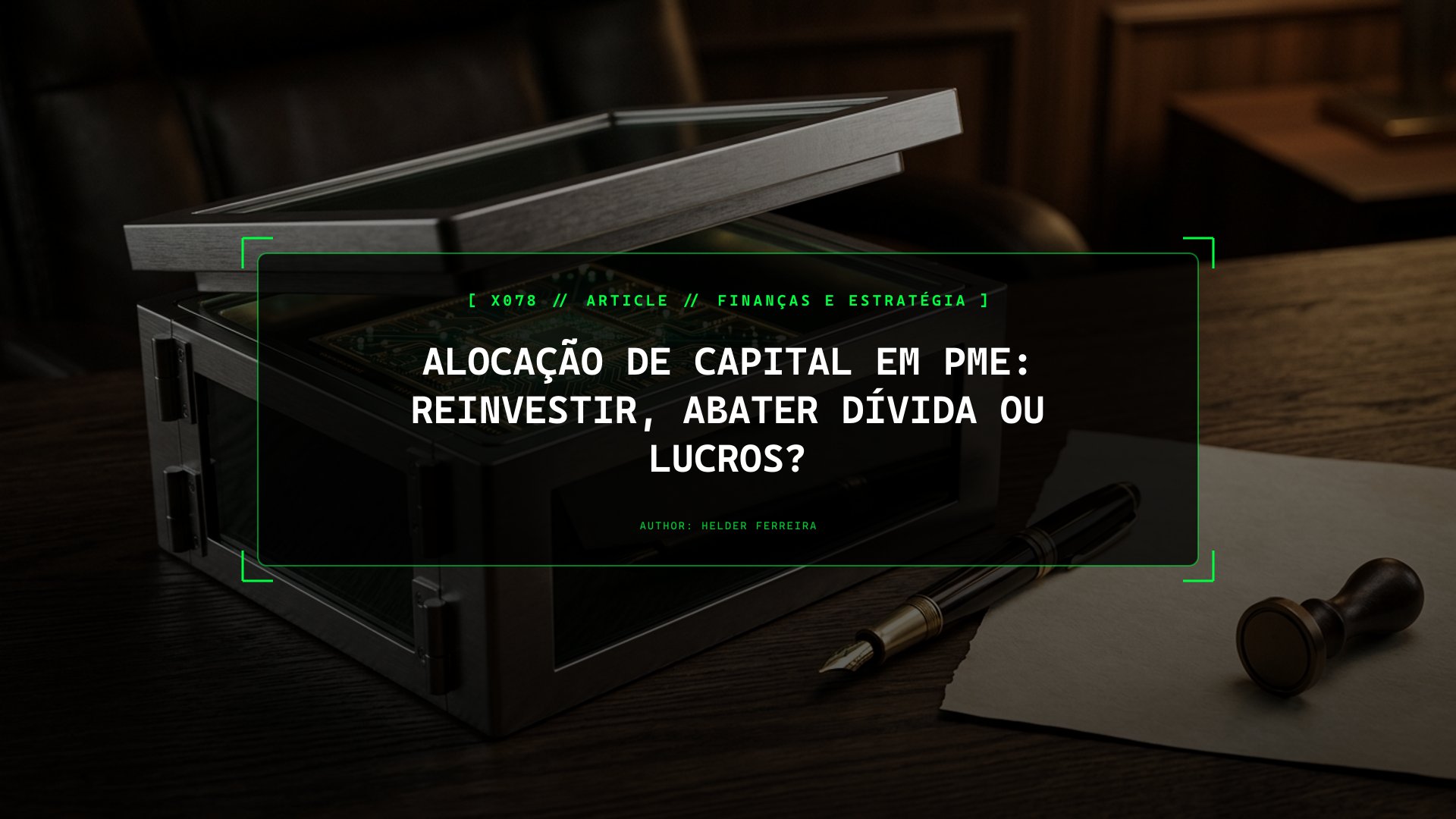 Alocação de Capital em PME: Reinvestir, Abater Dívida ou Lucros?