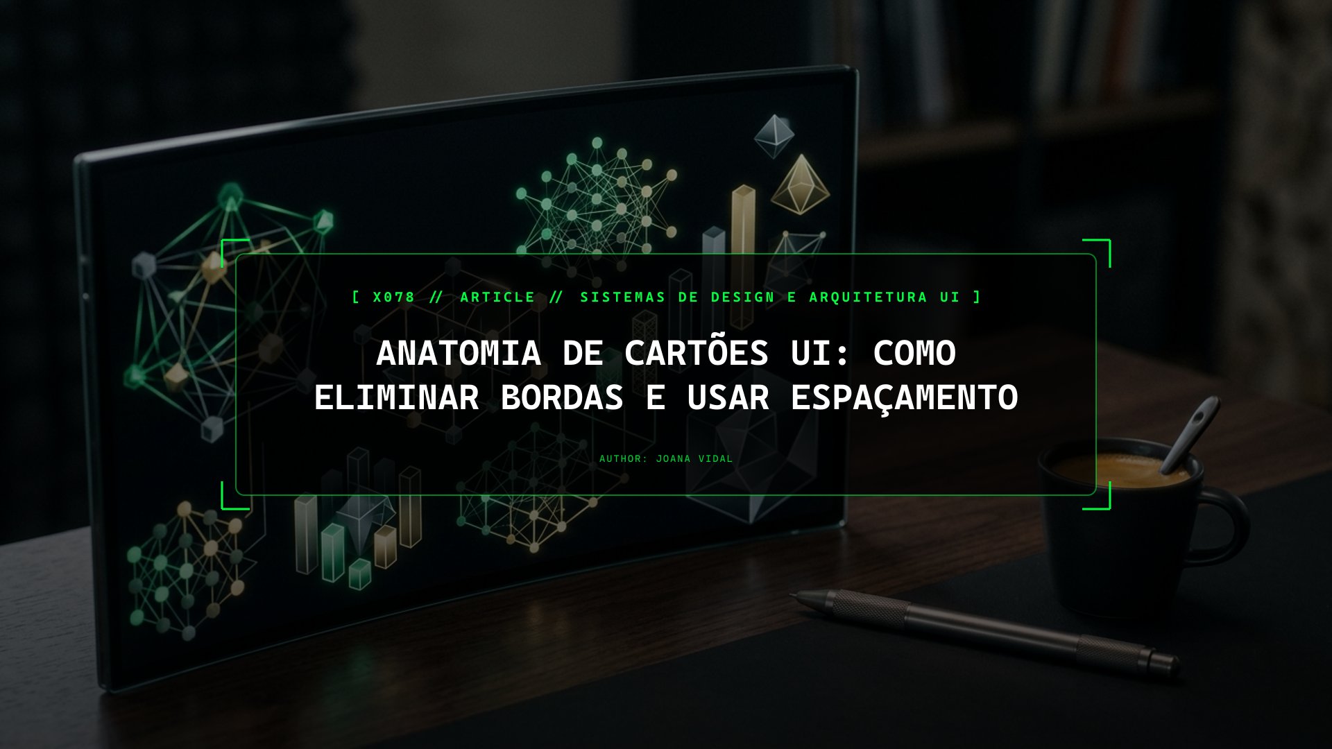 Anatomia de Cartões UI: Como Eliminar Bordas e Usar Espaçamento