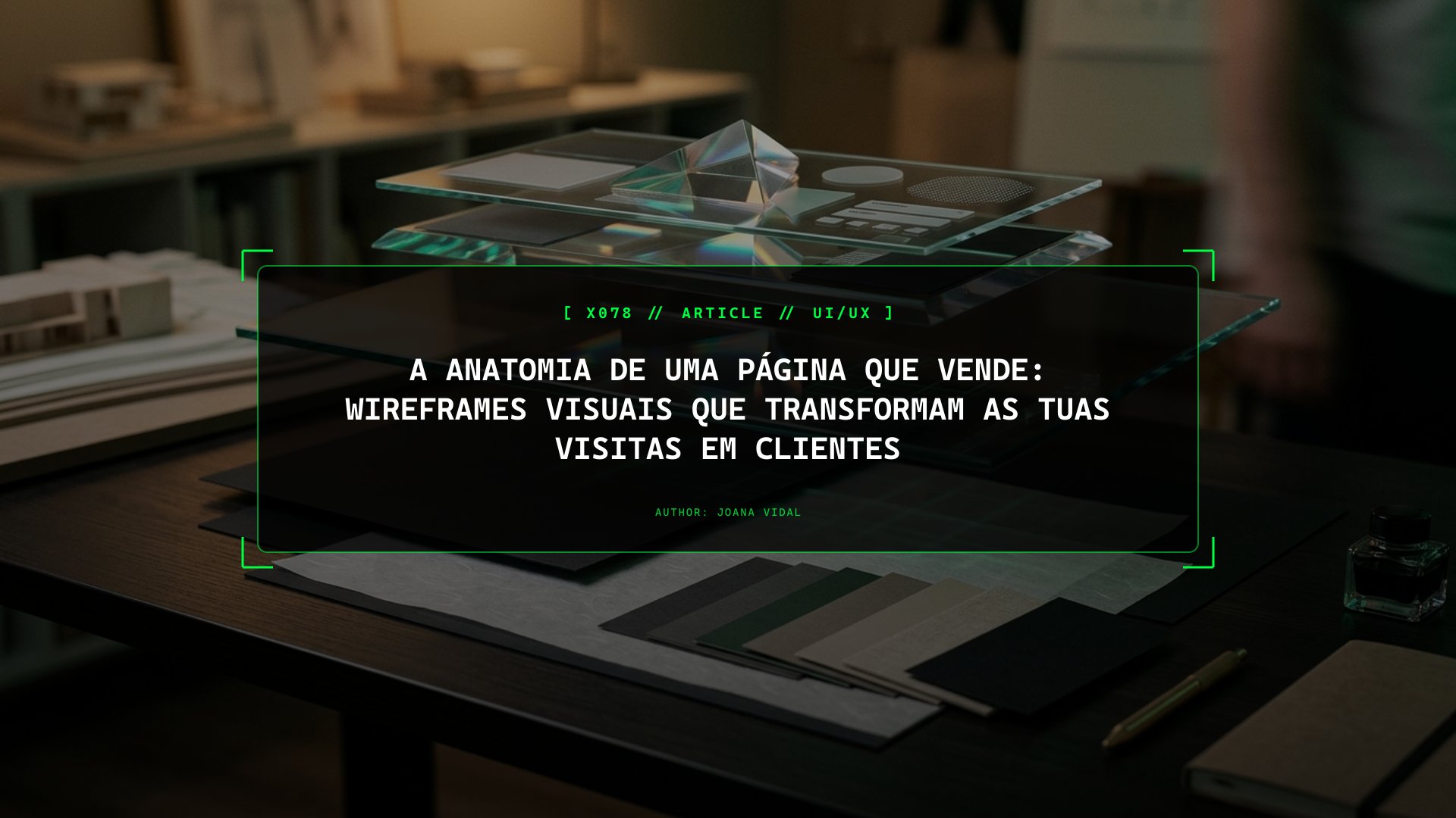 A Anatomia de uma Página que Vende: Wireframes Visuais que Transformam as Tuas Visitas em Clientes