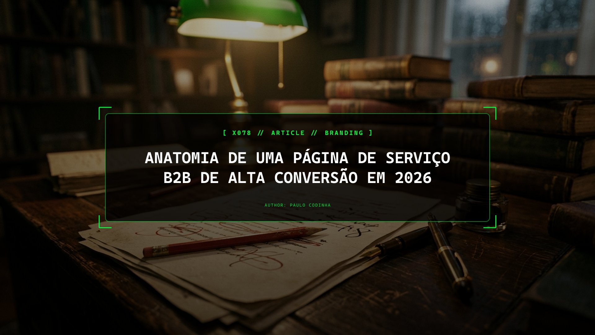 Anatomia de uma Página de Serviço B2B de Alta Conversão em 2026