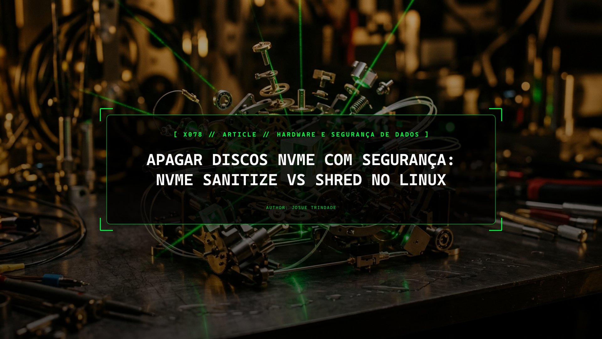 Formatar um Disco Não Apaga os Teus Dados: Como Usar o nvme sanitize e o Apagamento Criptográfico com Segurança