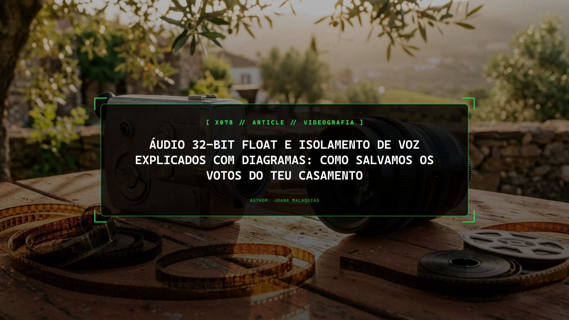 Áudio 32-Bit Float e Isolamento de Voz — Guia Prático: Como Salvamos os Votos do Teu Casamento